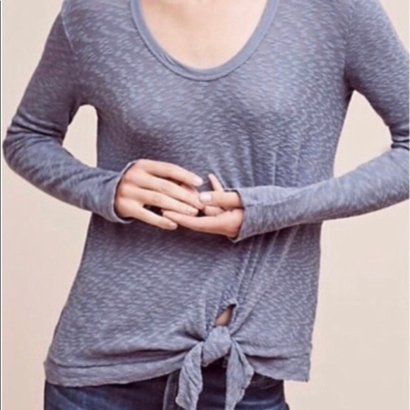 Anthropologie Tops - Anthropologie Left of Center Tie Front Top Small